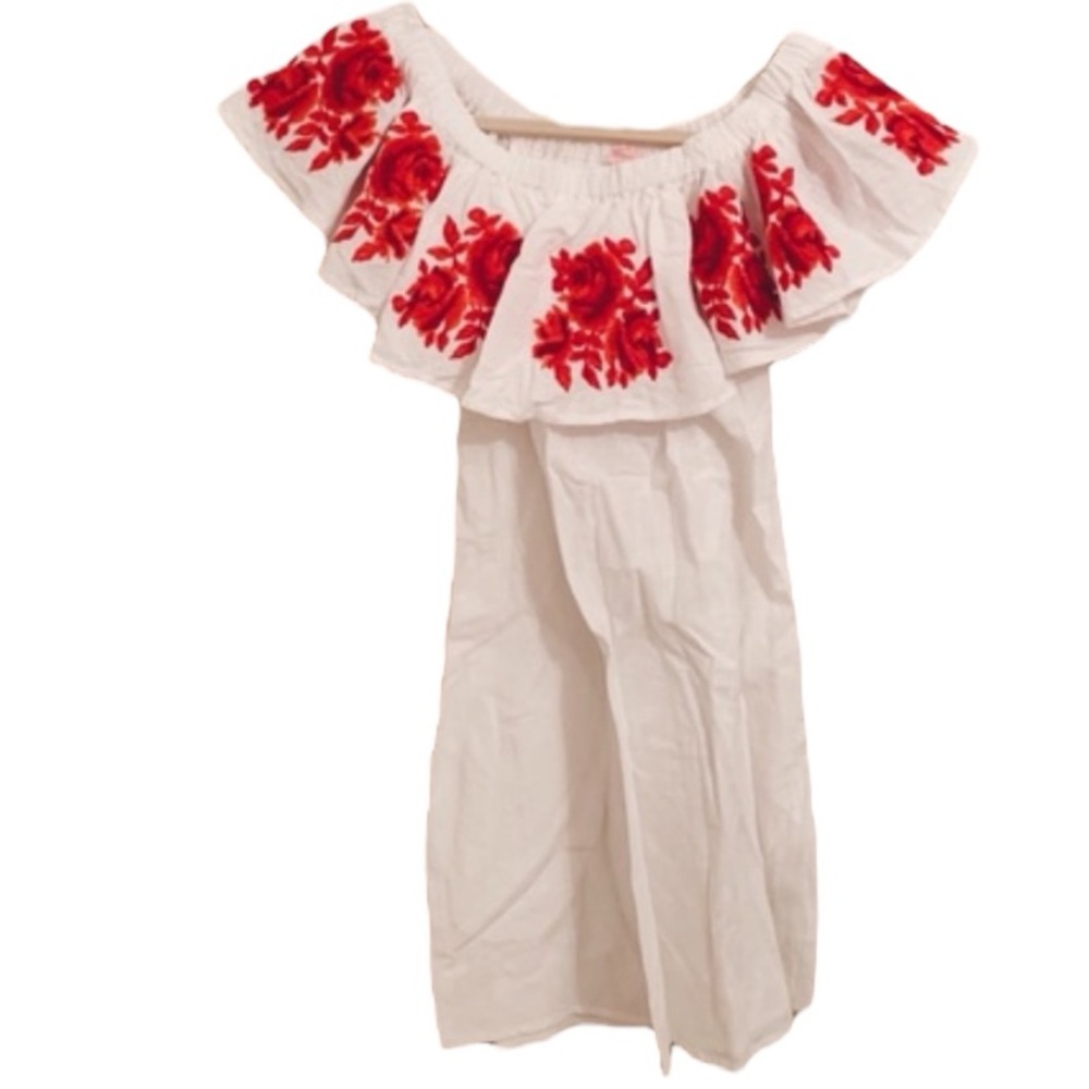 Umgee White Embroidered Dress Size M